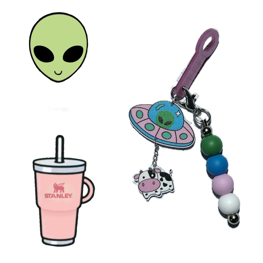 UFO Cow Straw Topper